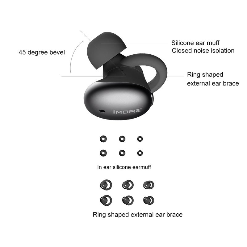 1MORE - E1026BT-I Bluetooth 5.0 True Wireless TWS Earbuds With Mic & Charging Box Gold - Image 1