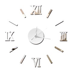 Large DIY Frameless 3D Mirror Wall Clock Stickers