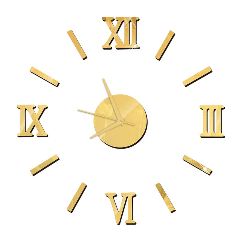 Generic - Large DIY Frameless 3D Mirror Wall Clock Stickers - Image 1