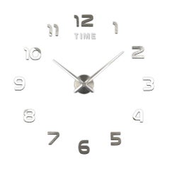 Large DIY Frameless 3D Mirror Wall Clock Stickers