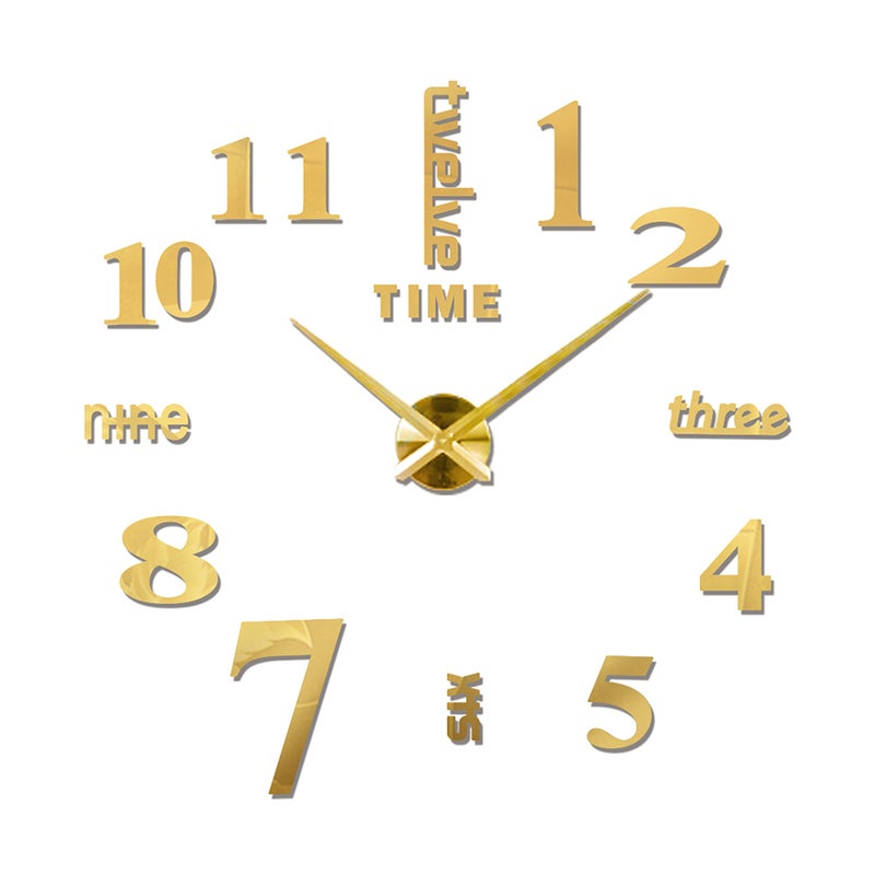 Generic - Large DIY Frameless 3D Mirror Wall Clock Stickers - Image 1