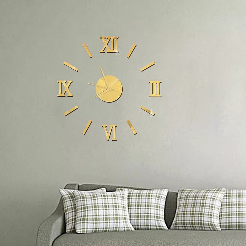 Generic - Large DIY Frameless 3D Mirror Wall Clock Stickers - Image 1