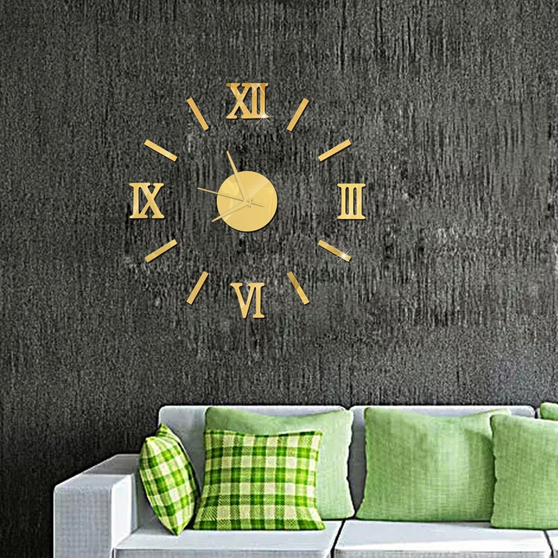 Generic - Large DIY Frameless 3D Mirror Wall Clock Stickers - Image 1