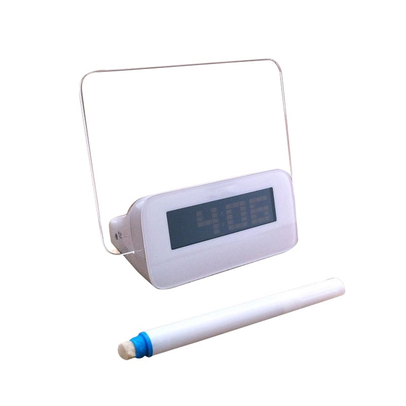 ساعة منبه LED رقمية ومزودة بلوحة للرسائل unisex - Image 1