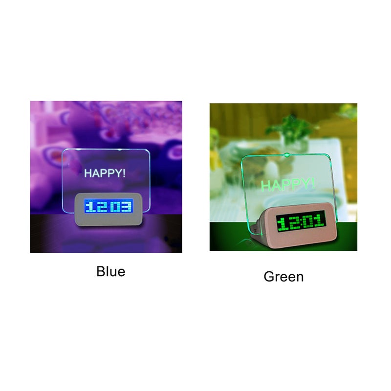 ساعة منبه LED رقمية ومزودة بلوحة للرسائل unisex - Image 3