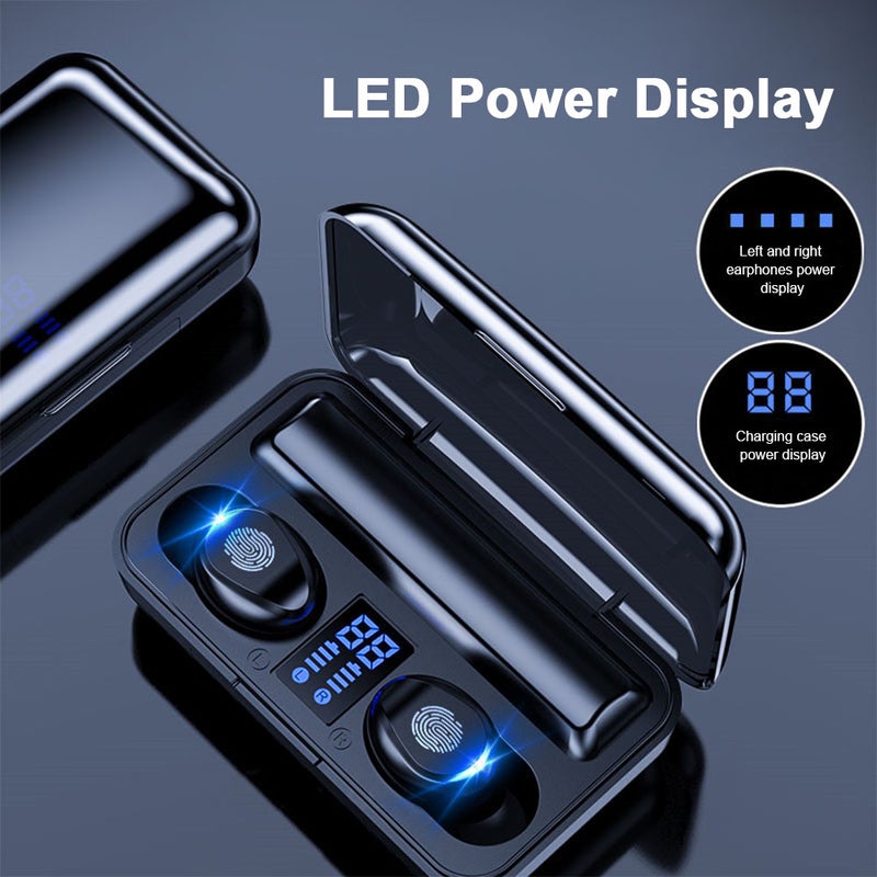 F9 Touch-controlled Wireless Stereo TWS Earbuds Black