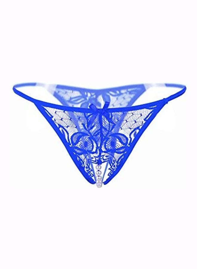 Generic - Lace Crotchless Panties Crotch Thong With Pearls Massaging Underwear multicolour - Image 1
