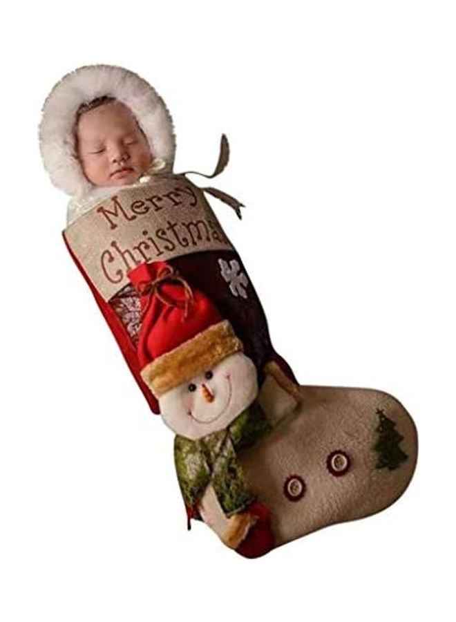 Generic - Santa Theme Photo Sleeping Bag Socks And Hat Prop Outfits black - Image 1