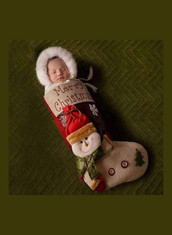 Generic - Santa Theme Photo Sleeping Bag Socks And Hat Prop Outfits black - Image 1