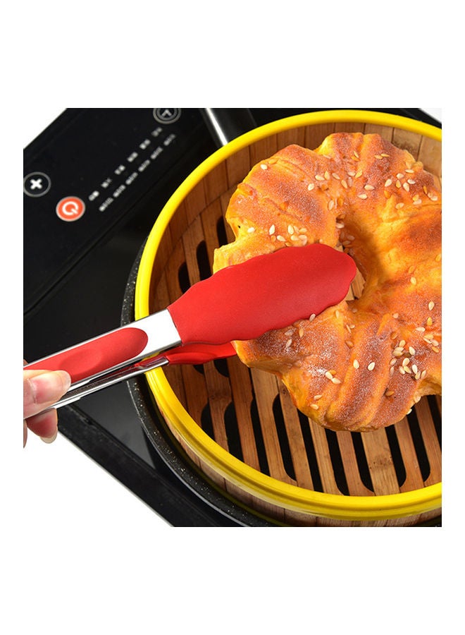 Kitchen Utensil Set, Silicone Heat-Resistant Kitchen Cooking Tools, 5pcs Kitchen Utensils, Whisk, Basting Brush, Slotted Turner, Large Spatula, Small Spatula Red 30.00*8.00*10.00cm - Image 3