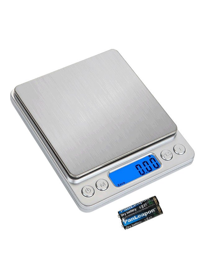 Generic - 1kg/0.1g Accurate Electrical Kitchen Scale,Coffee Scale Food Weight Postal Scales Multifunction Scale Measures in Grams for Cooking Baking silver 12.80*1.90*10.60cm - Image 1