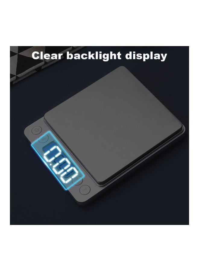Generic - 1kg/0.1g Accurate Electrical Kitchen Scale,Coffee Scale Food Weight Postal Scales Multifunction Scale Measures in Grams for Cooking Baking silver 12.80*1.90*10.60cm - Image 1