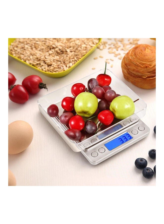 2kg/0.1g Accurate Electrical Kitchen Scale,Coffee Scale Food Weight Postal Scales Multifunction Scale Measures in Grams and oz for Cooking Baking silver 12.80*1.90*10.60cm - Image 3