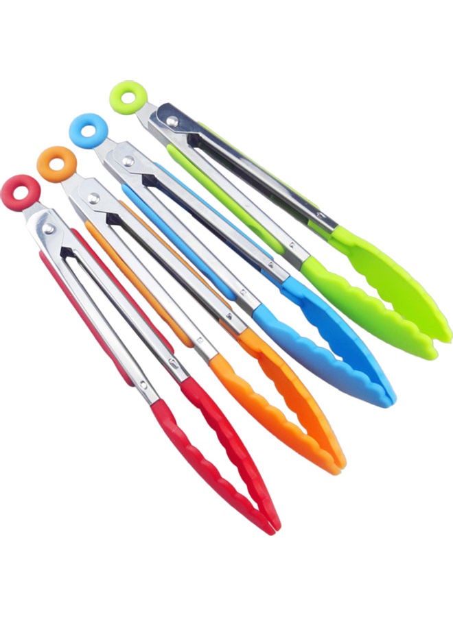 Generic - 8 Inch Silicone Tongs Mini Kitchen Tongs with Silicone Tips Small Serving Tongs Stainless Steel Cooking Tongs for Salad, Grilling, Frying and Cooking Random Color multicolour 20.00*2.50*3.00cm - Image 1