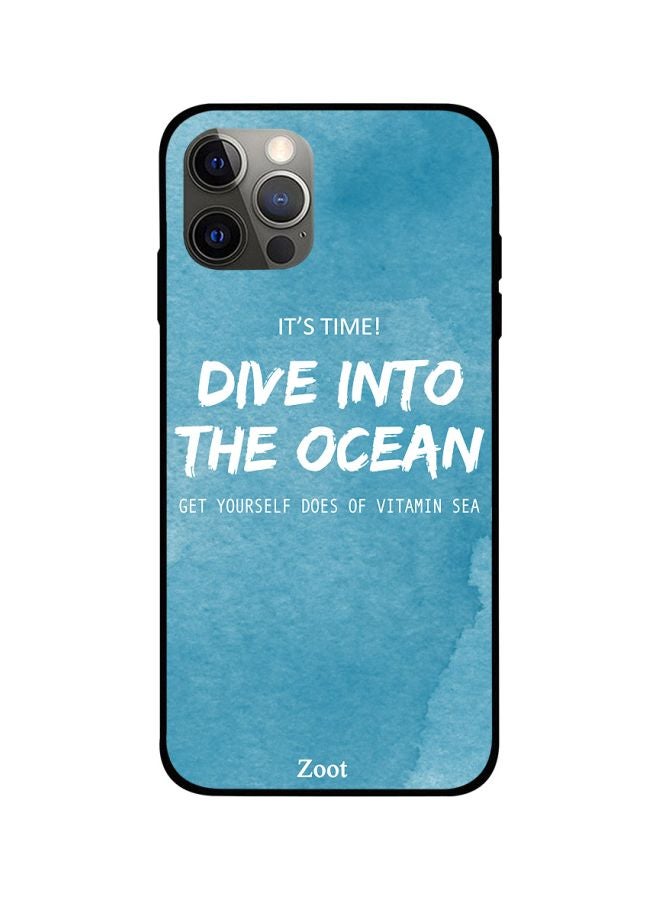 Zoot Dive Into The Ocean Quote Printed Case Cover -for Apple iPhone 12 Pro Blue/White Blue/White  - Image 1