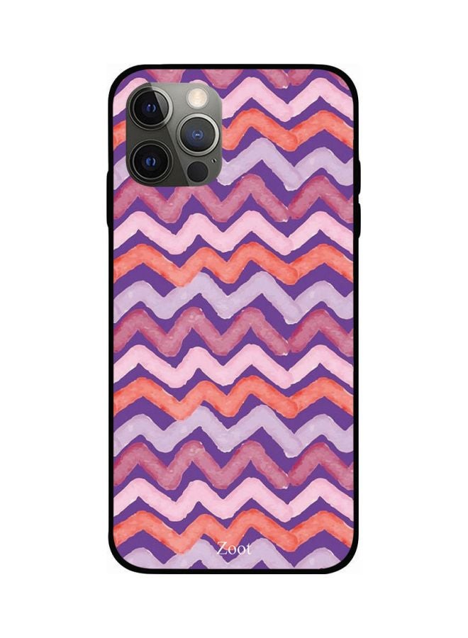 Zoot Waves Printed Case Cover -for Apple iPhone 12 Pro Pink/Orange/Purple Pink/Orange/Purple  - Image 1