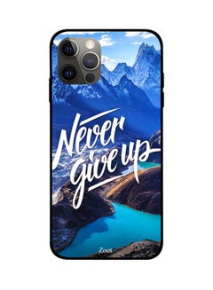 Never Give Up Printed Case Cover -for Apple iPhone 12 Pro Blue/White/Brown Blue/White/Brown