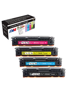 4-Piece Replacement Toner Cartridge For Samsung 504S CLT-504S Multicolour