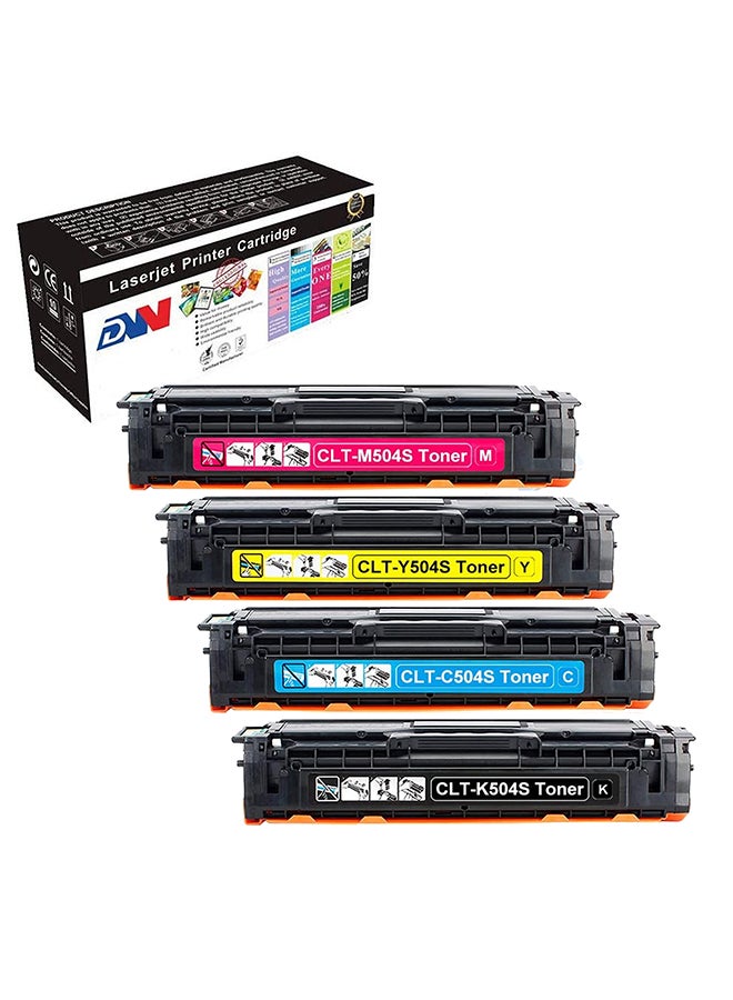 DW - 4-Piece Replacement Toner Cartridge For Samsung 504S CLT-504S Multicolour - Image 1