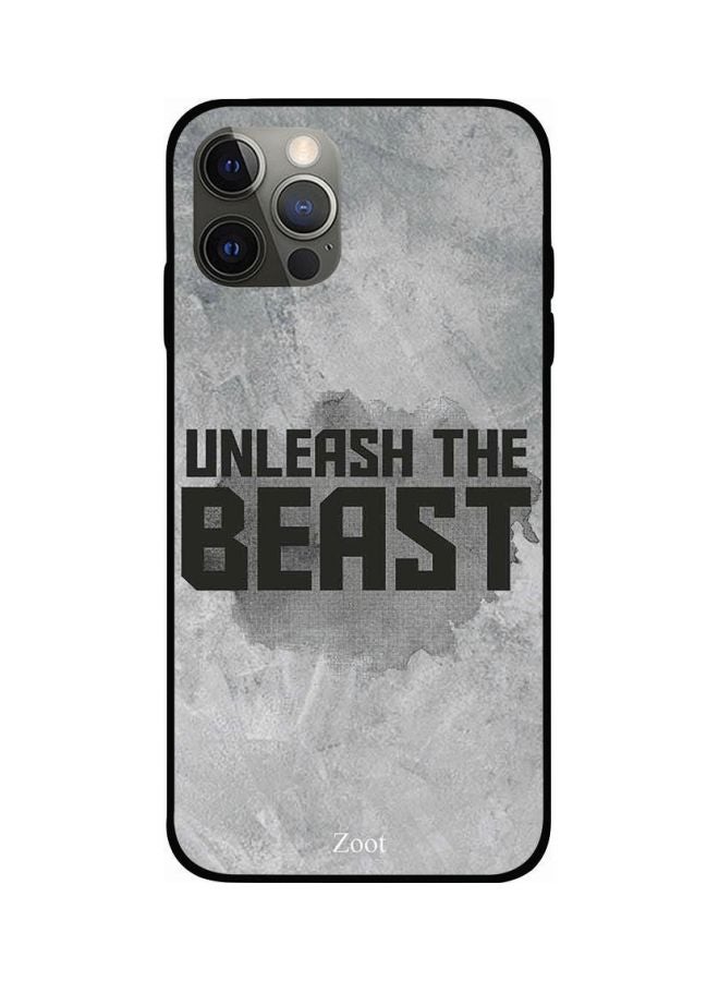 Zoot - Unleash The Beast Printed Case Cover -for Apple iPhone 12 Pro Grey/Black Grey/Black - Image 1