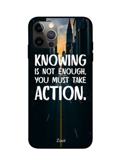 Quote Printed Case Cover -for Apple iPhone 12 Pro Max Black/White/Yellow Black/White/Yellow