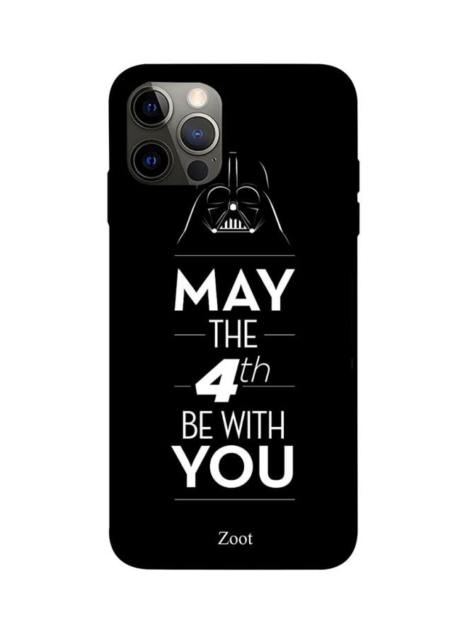 Zoot May The 4th Be With You Printed Case Cover -for Apple iPhone 12 Pro Max Black/White Black/White - Image 1