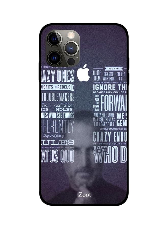 Zoot - Steve Jobs Printed Case Cover -for Apple iPhone 12 Pro Max Blue/Black/White Blue/Black/White - Image 1