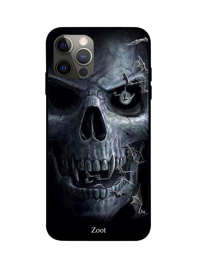 Zoot Skull Printed Case Cover -for Apple iPhone 12 Pro Black/Silver Black/Silver  - Image 1