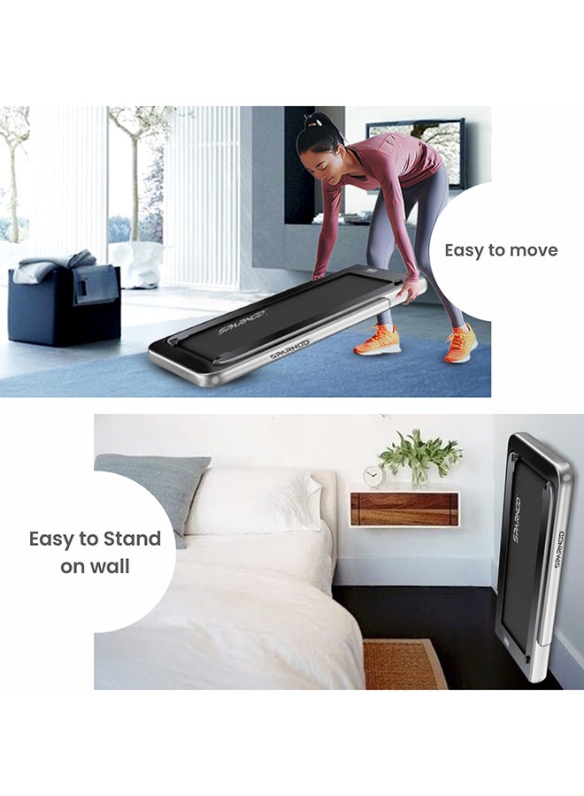 STH-3000 4 HP Peak 2-In-1 Foldable Treadmill With Under Desk Walking Pad for Home 124x68x107cm