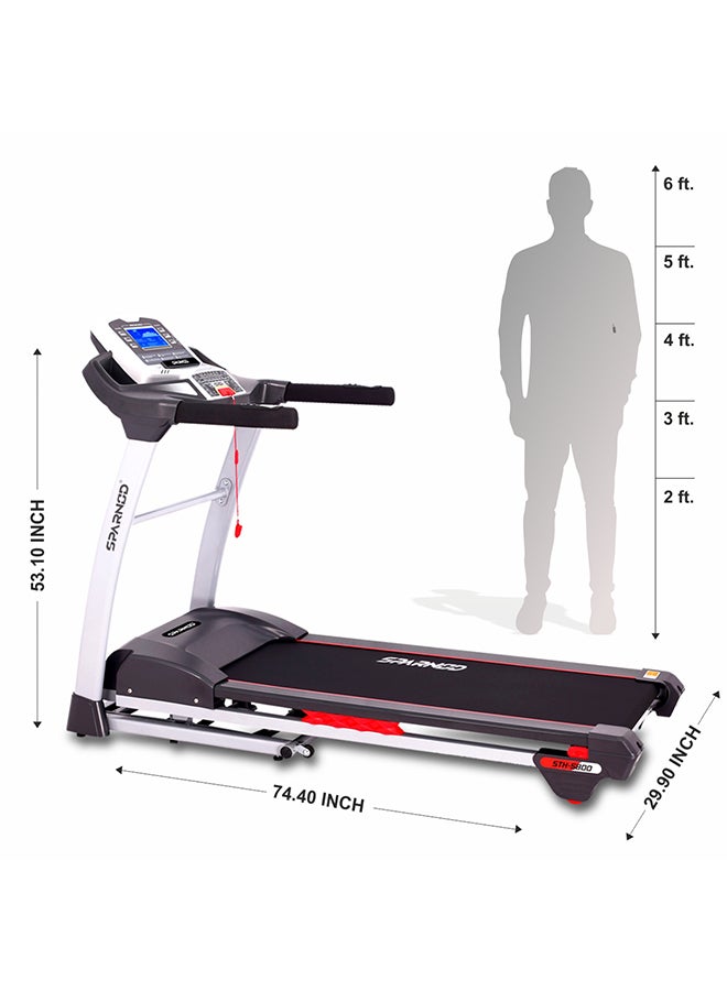 سبانود فيتنيس - Sth-5800 7 Hp Peak Automatic Treadmill - Foldable Motorized Machine For Home Use - Sturdy Equipment - Image 1