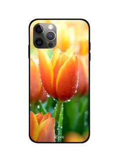 Tulip Printed Case Cover -for Apple iPhone 12 Pro Orange/Yellow/Green Orange/Yellow/Green