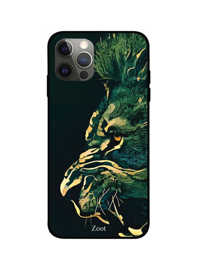Zoot Lion Printed Case Cover -for Apple iPhone 12 Pro Black/Green/Yellow Black/Green/Yellow - Image 1
