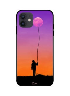 Moon Balloon Printed Case Cover -for Apple iPhone 12 Purple/Orange/Black Purple/Orange/Black