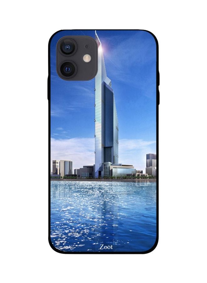 Building Printed Case Cover -for Apple iPhone 12 Blue/White Blue/White