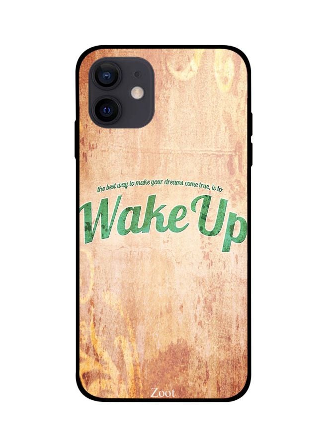 Zoot Wake Up Printed Case Cover -for Apple iPhone 12 Beige/Green Beige/Green - Image 1