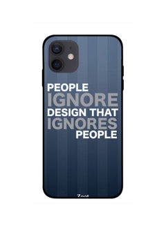 Quote Printed Case Cover -for Apple iPhone 12 Blue/White/Grey Blue/White/Grey
