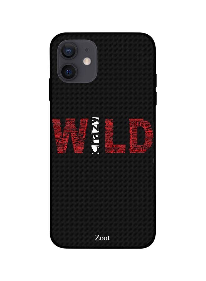 Zoot - Wild Printed Case Cover -for Apple iPhone 12 mini Black/Red/White Black/Red/White - Image 1