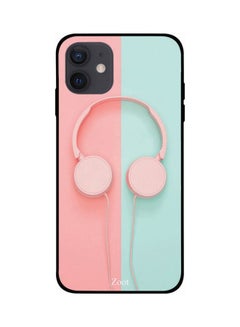 Headphone Printed Case Cover -for Apple iPhone 12 mini Pink/Green Pink/Green