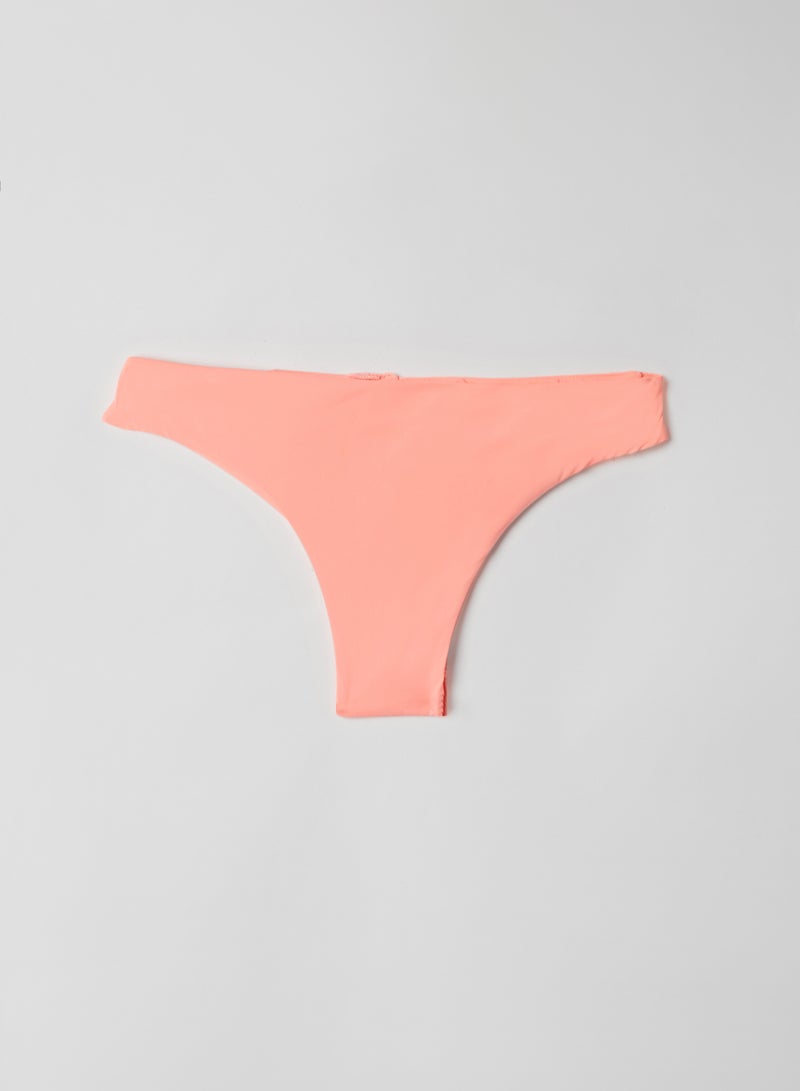 Ardene - Solid Design Booty Bikini Bottom Peach - Image 1