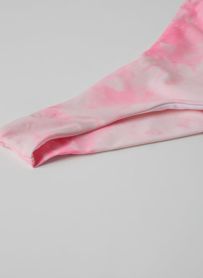 Ardene Tie Dye Paradise Skimpy Bikini Bottom Pink/White - Image 5