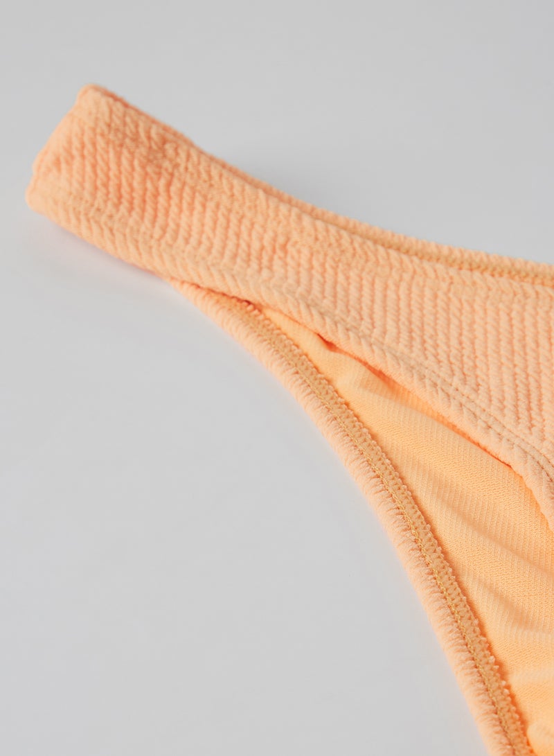 Ardene Solid Design High Leg Bikini Bottom Peach  - Image 5
