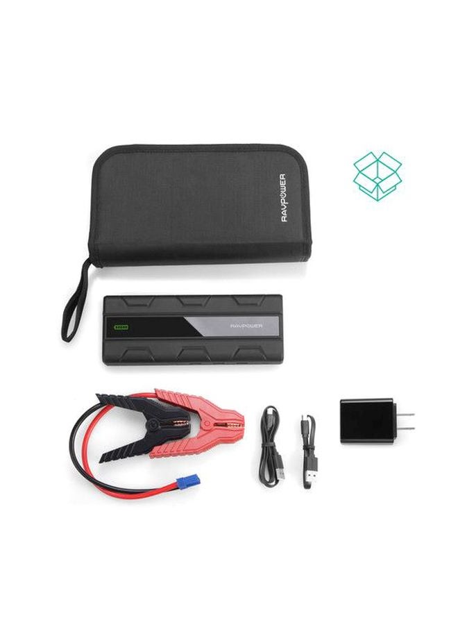 RAVPOWER 14000.0 mAh Portable Power Bank With Jump Starter Black/Red  - Image 3