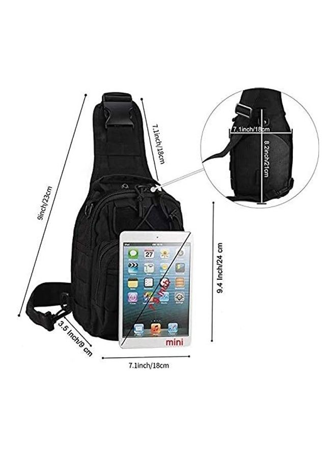 Outdoor Tactical Sling Chest Pack Bag Military Sport Backpack Shoulder Backpack Crossbody Bags Black  - Image 4