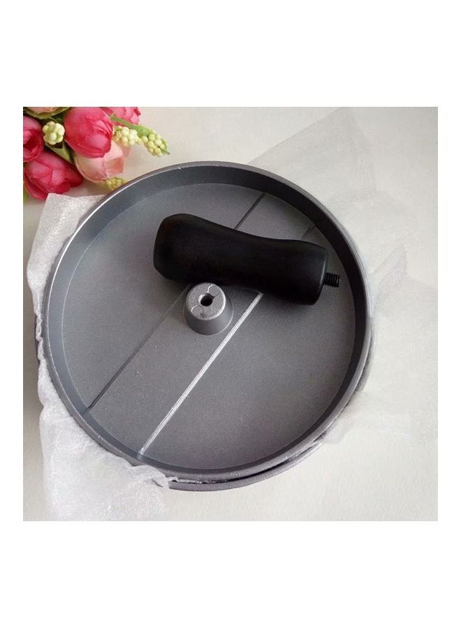 قالب دائري من سبائك الألومنيوم لصنع اللحم البرغر فضي 11.7 x 9سم - Image 3