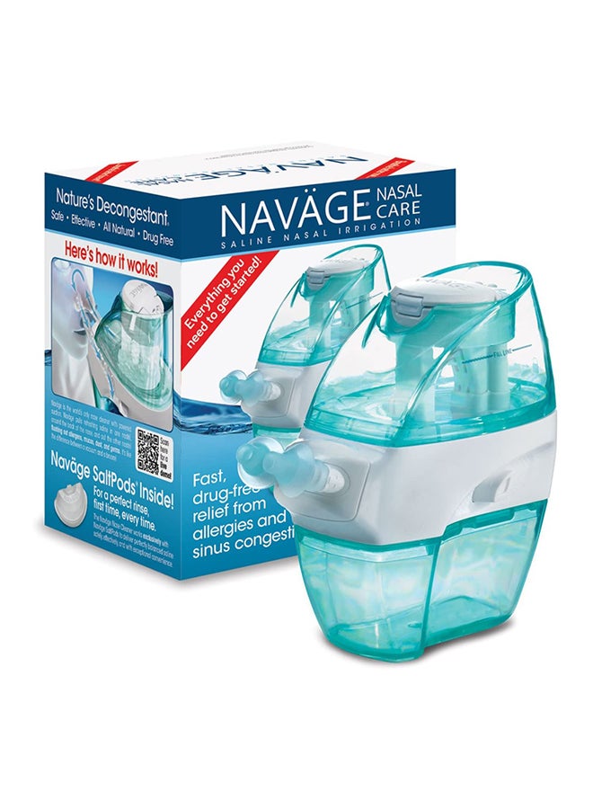 Navage Saline Nasal Irrigation Starter Kit, Nose Cleaner Model SDG-2 + 20 Saltpod Capsules - Image 1