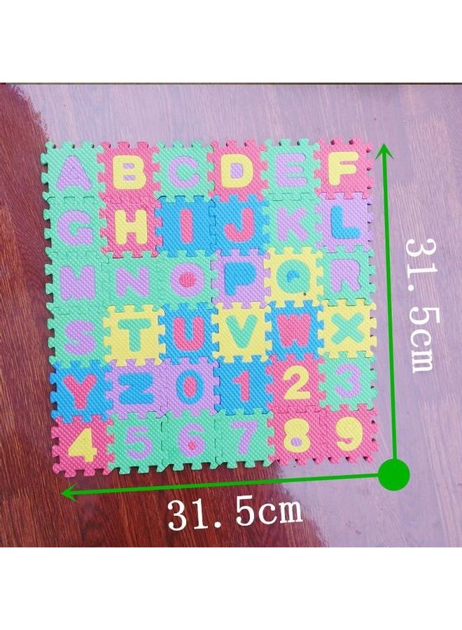 Generic - Cartoon Letters Numbers Foam Play Puzzle Mat 22x22x22cm - Image 1