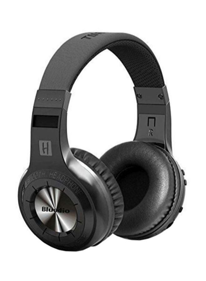 Bluedio - H-Plus Turbine Over-Ear Bluetooth Wireless Stereo Headphones Black - Image 1