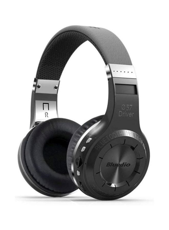 Bluedio - H-Plus Turbine Over-Ear Bluetooth Wireless Stereo Headphones Black - Image 1