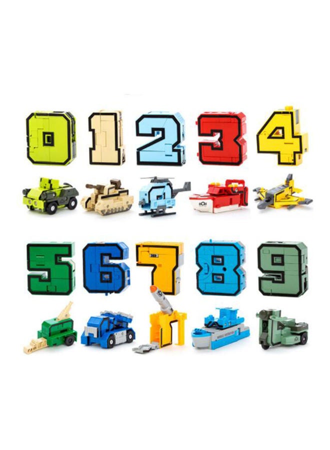 null - 38-Piece Number Building Blocks Deformation Robot Toy 946x946x946cm - Image 1