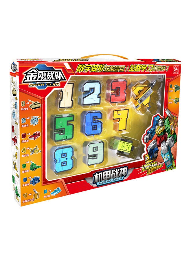 null - 38-Piece Number Building Blocks Deformation Robot Toy 946x946x946cm - Image 1